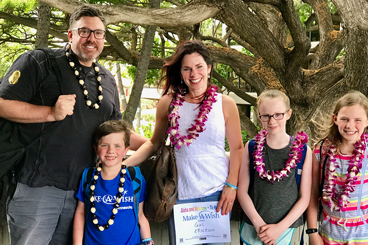 Gus Make a Wish Hawaii Trip